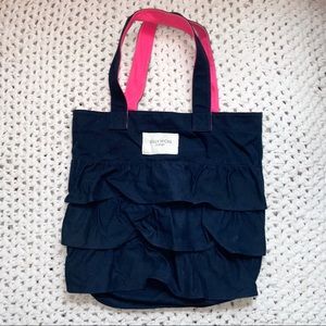 ⭐️3/$20⭐️ Gilly Hicks Navy Ruffled Tote Bag